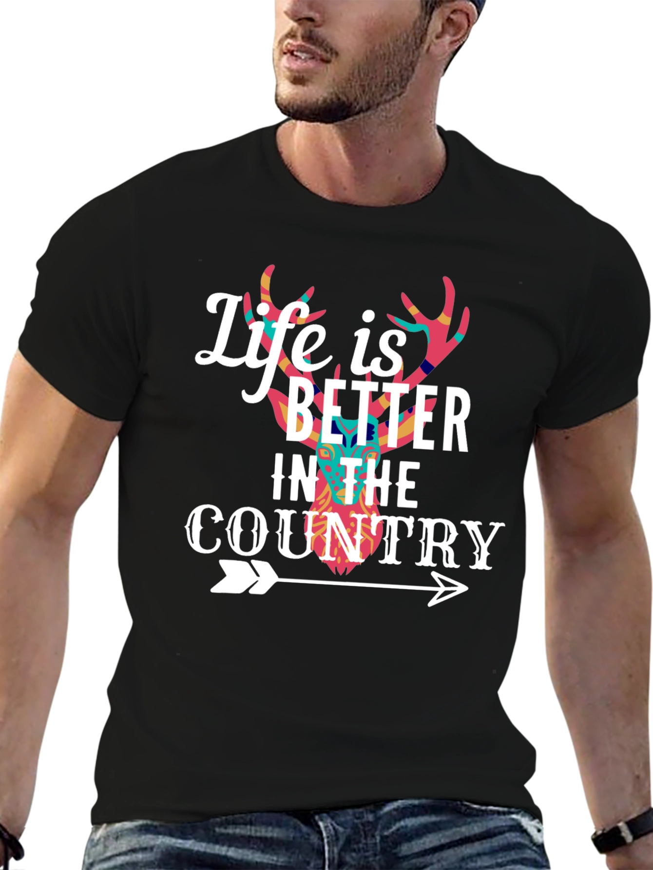 Life is Better in the Country Deer Tee