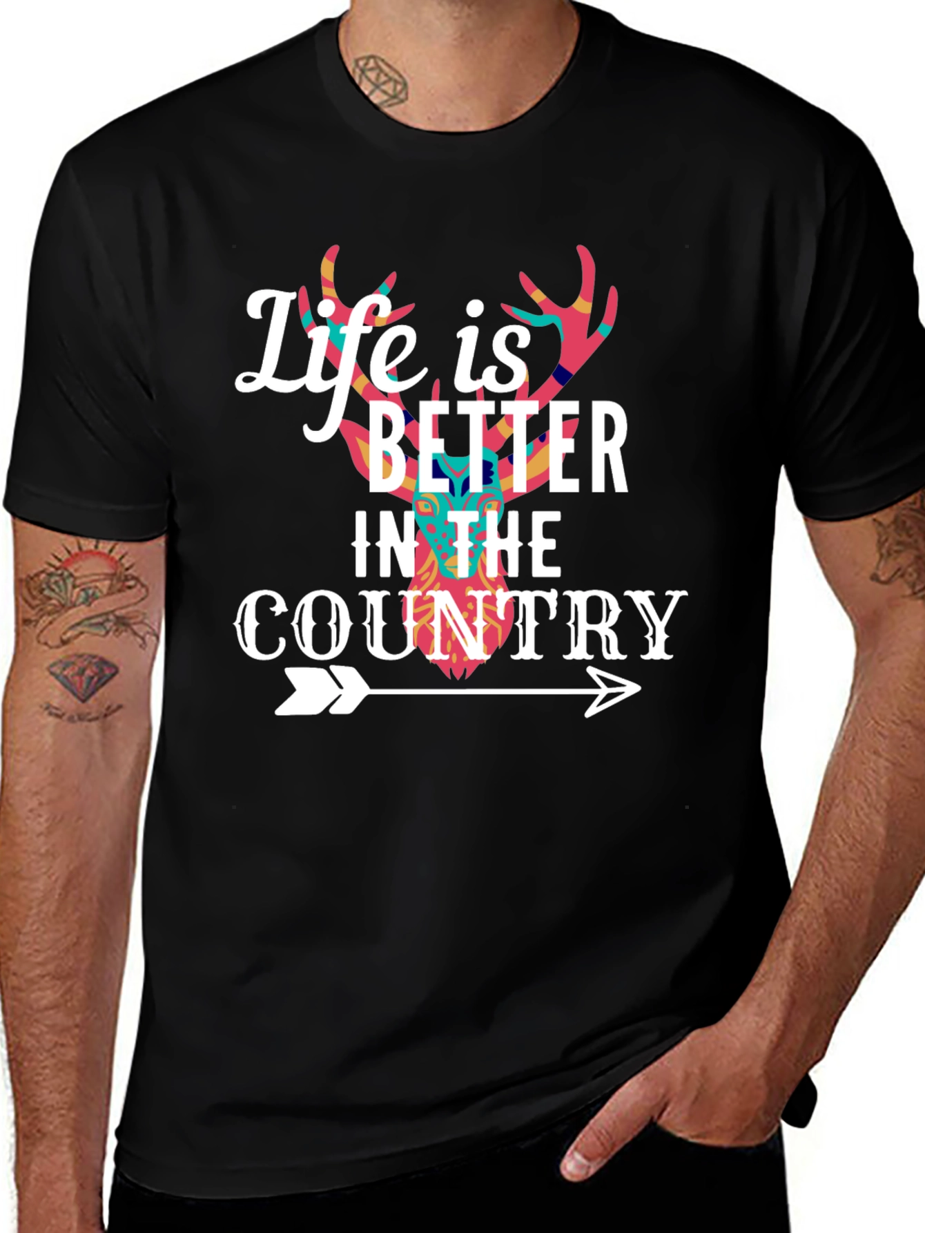 Life is Better in the Country Deer Tee