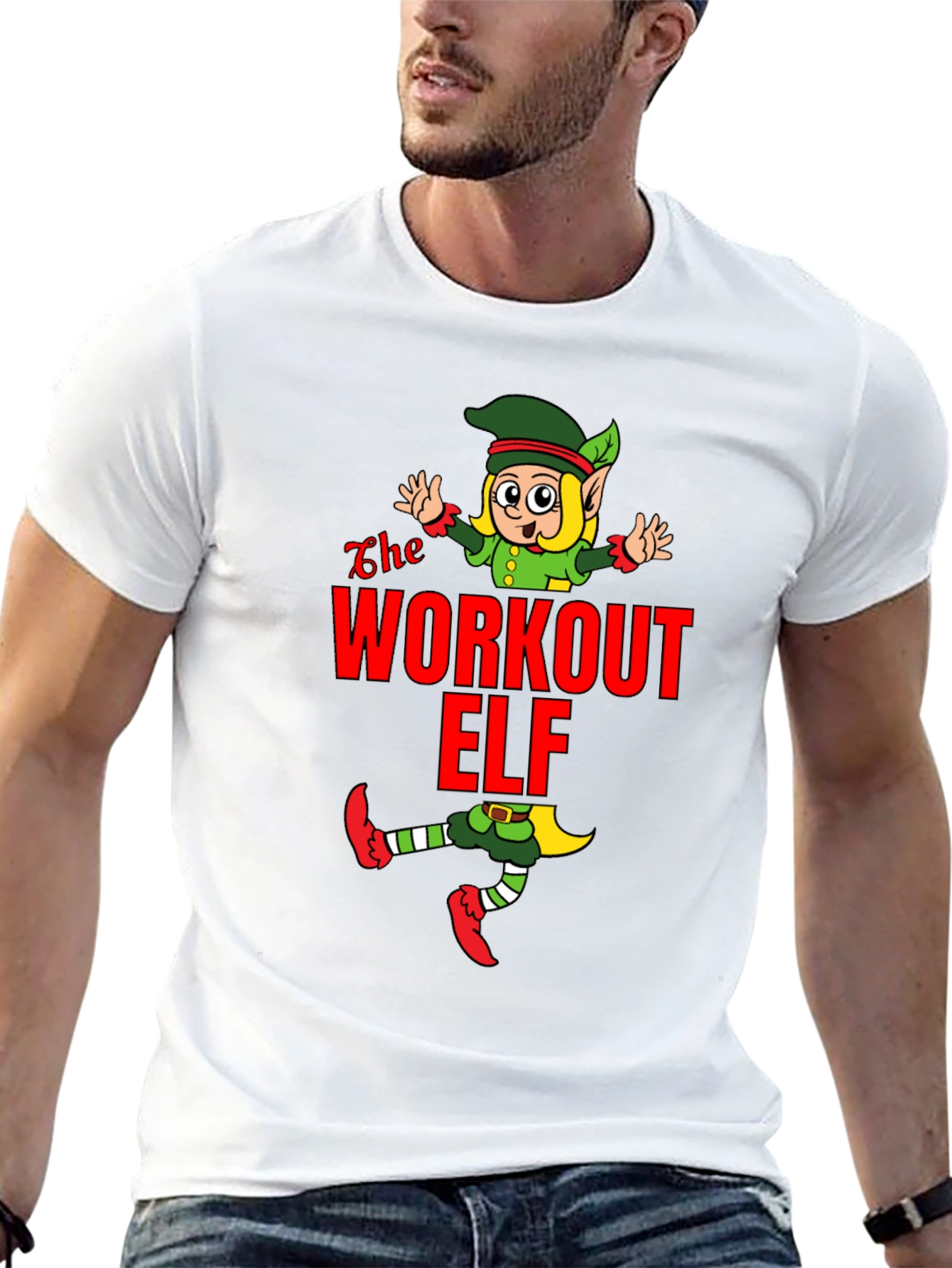 Workout Elf Graphic T-Shirt