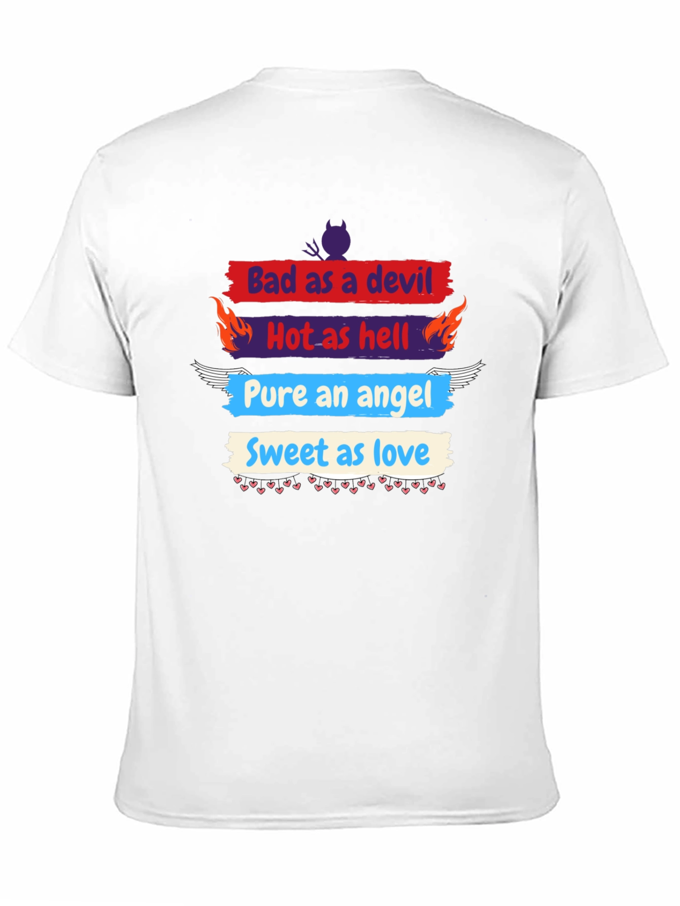 Bad Devil Hot Hell Angel Love Graphic Tee