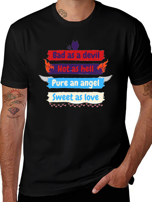 Bad Devil Hot Hell Angel Love Graphic Tee