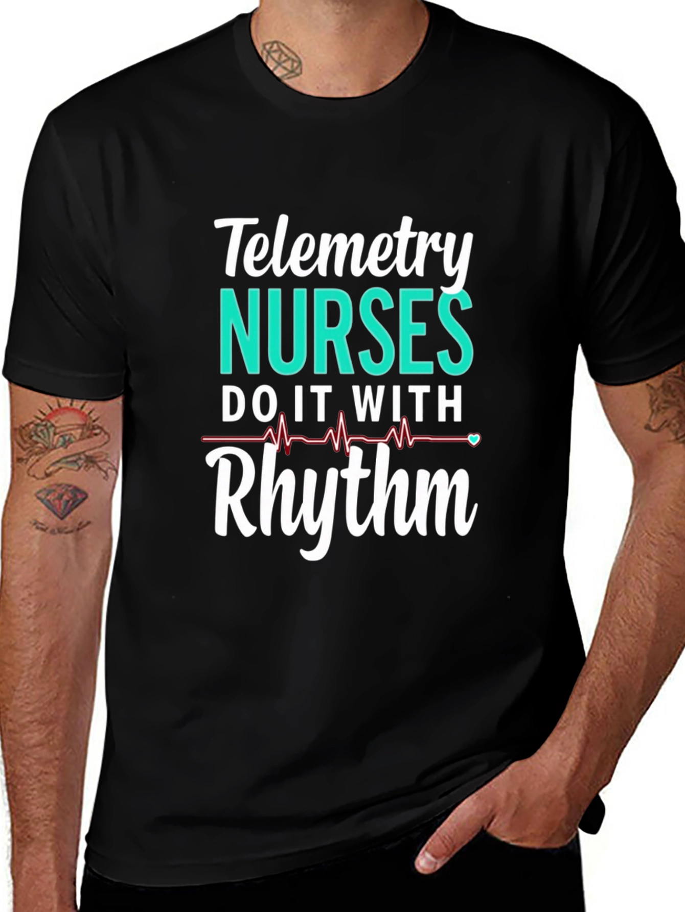 Telemetry Nurses Rhythm Graphic T-Shirt