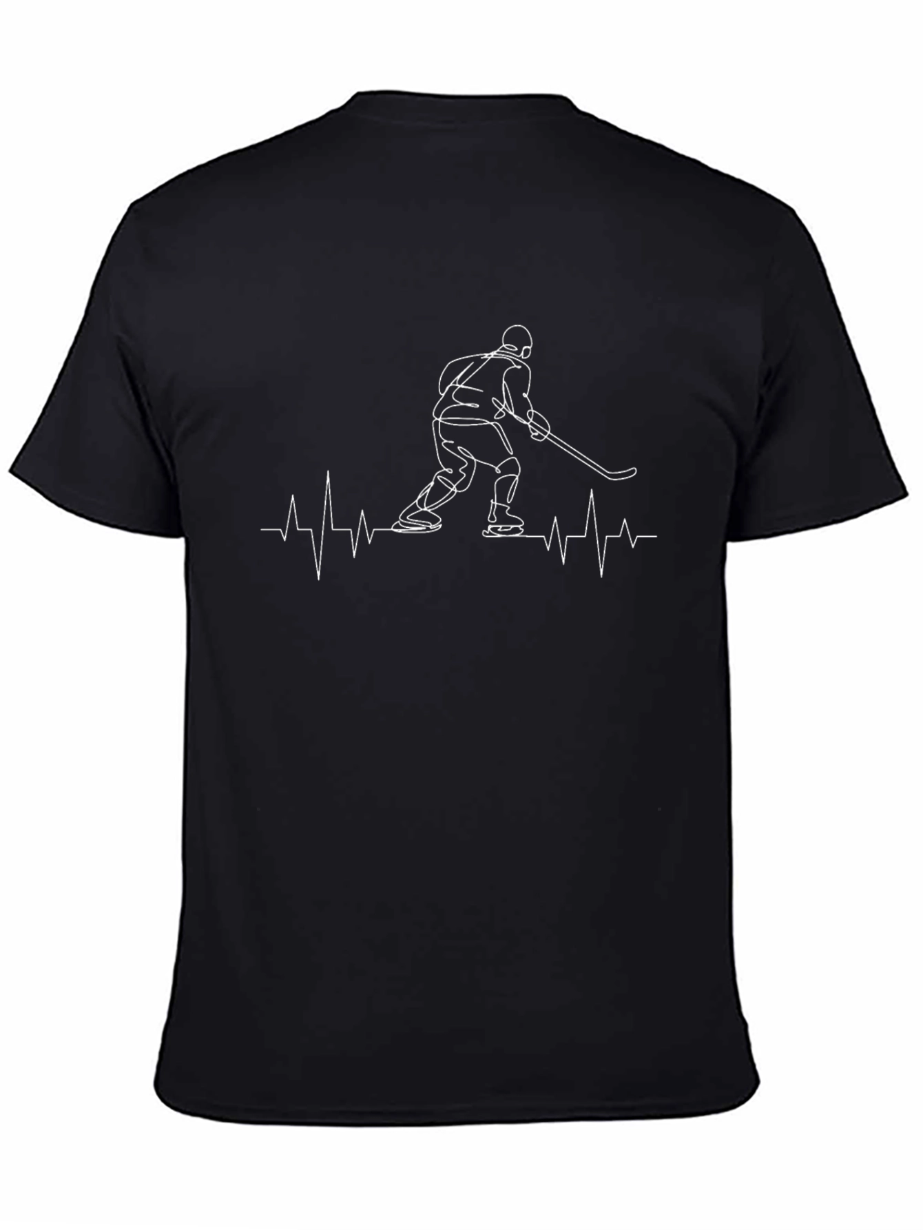 Hockey Heartbeat Tee - Black Graphic T-Shirt