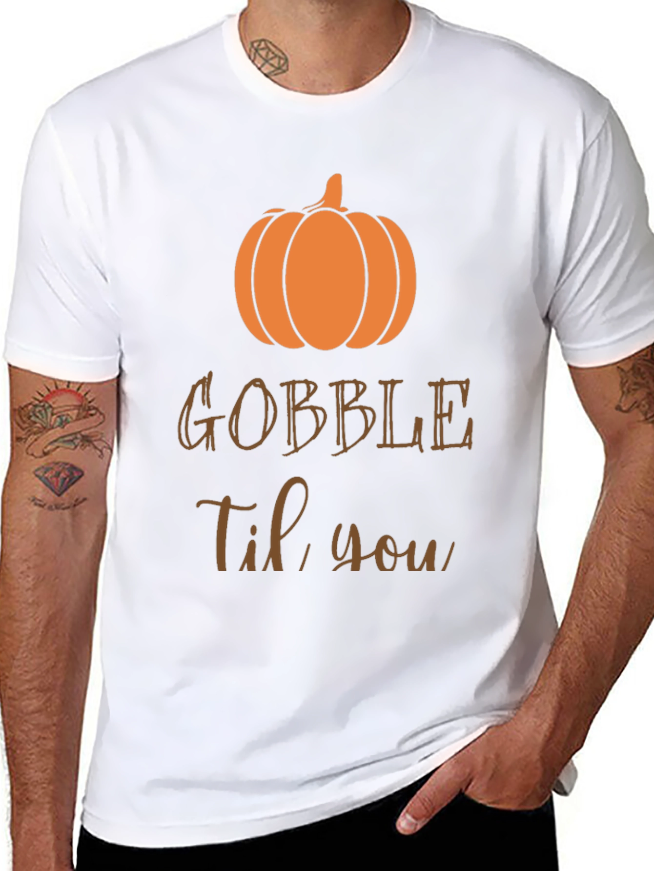 Gobble Til You Wobble Thanksgiving T-Shirt