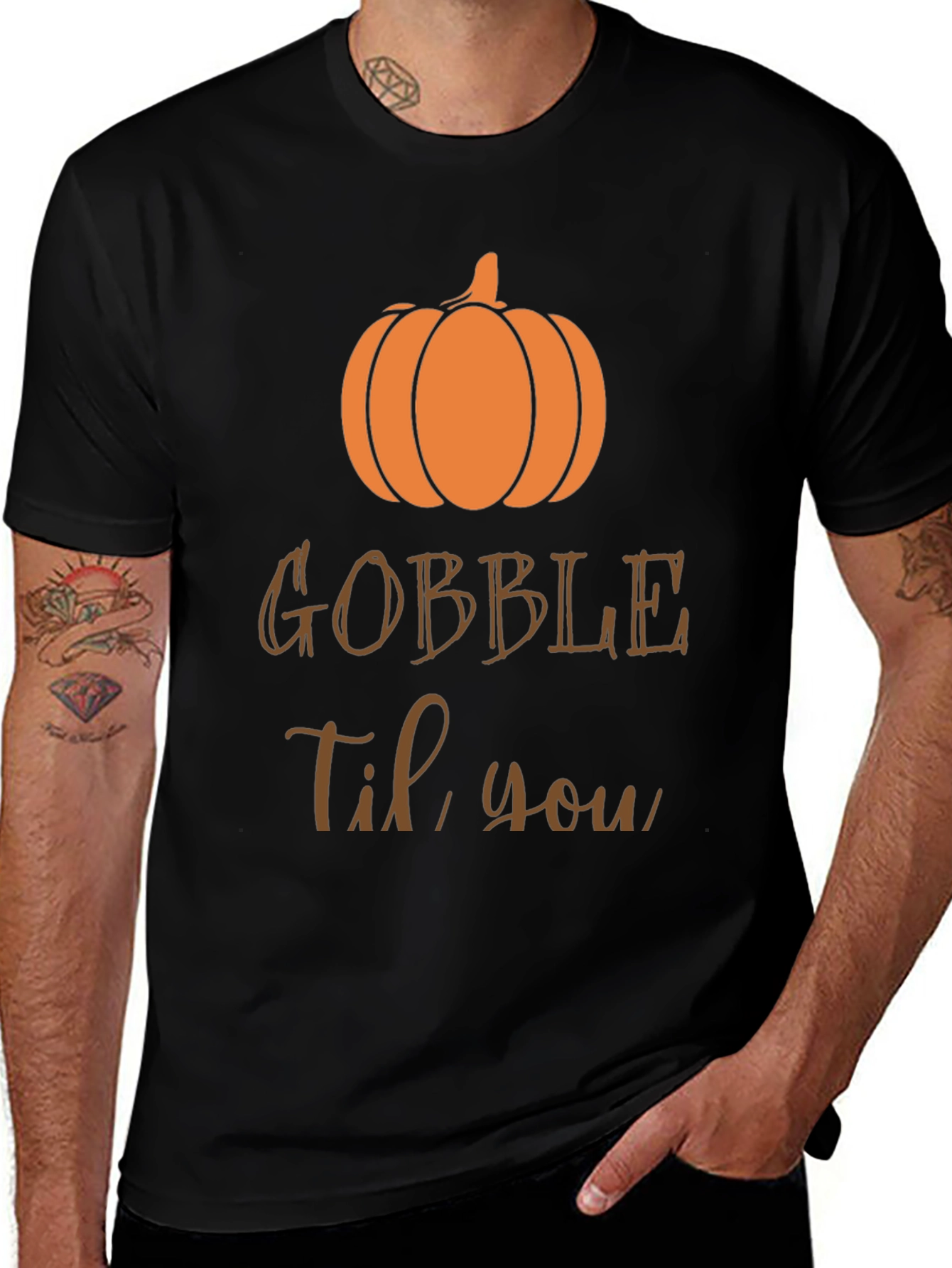 Gobble Til You Wobble Thanksgiving T-Shirt