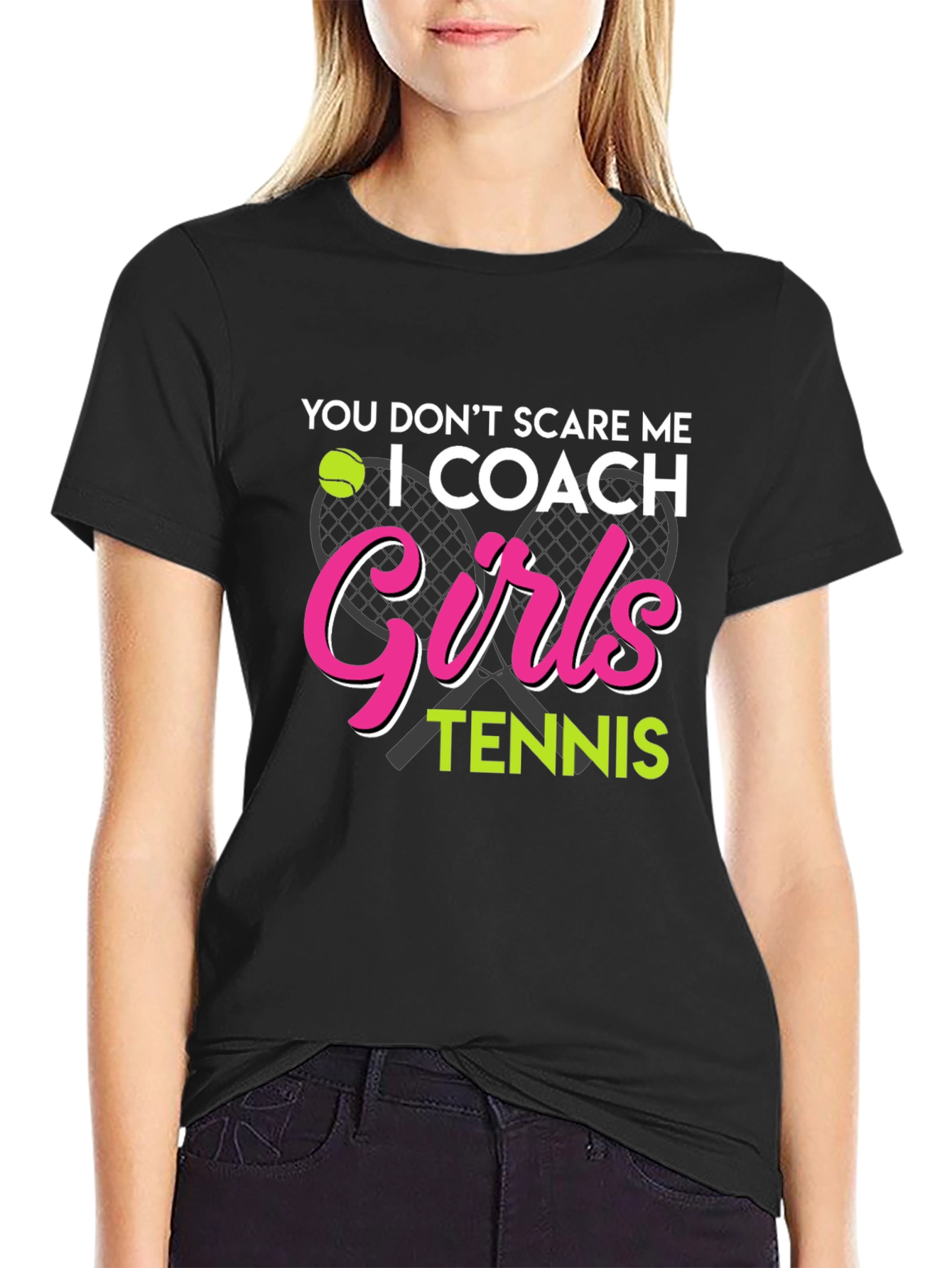 I Coach Girls Tennis T-Shirt