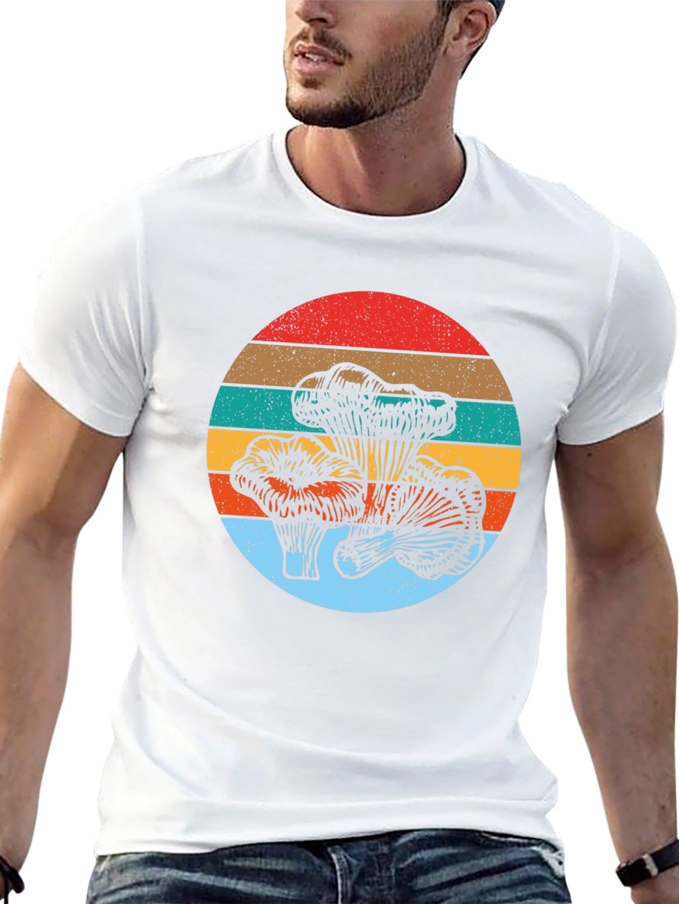 Retro Mushroom Graphic Tee - Stylish Unisex Shirt