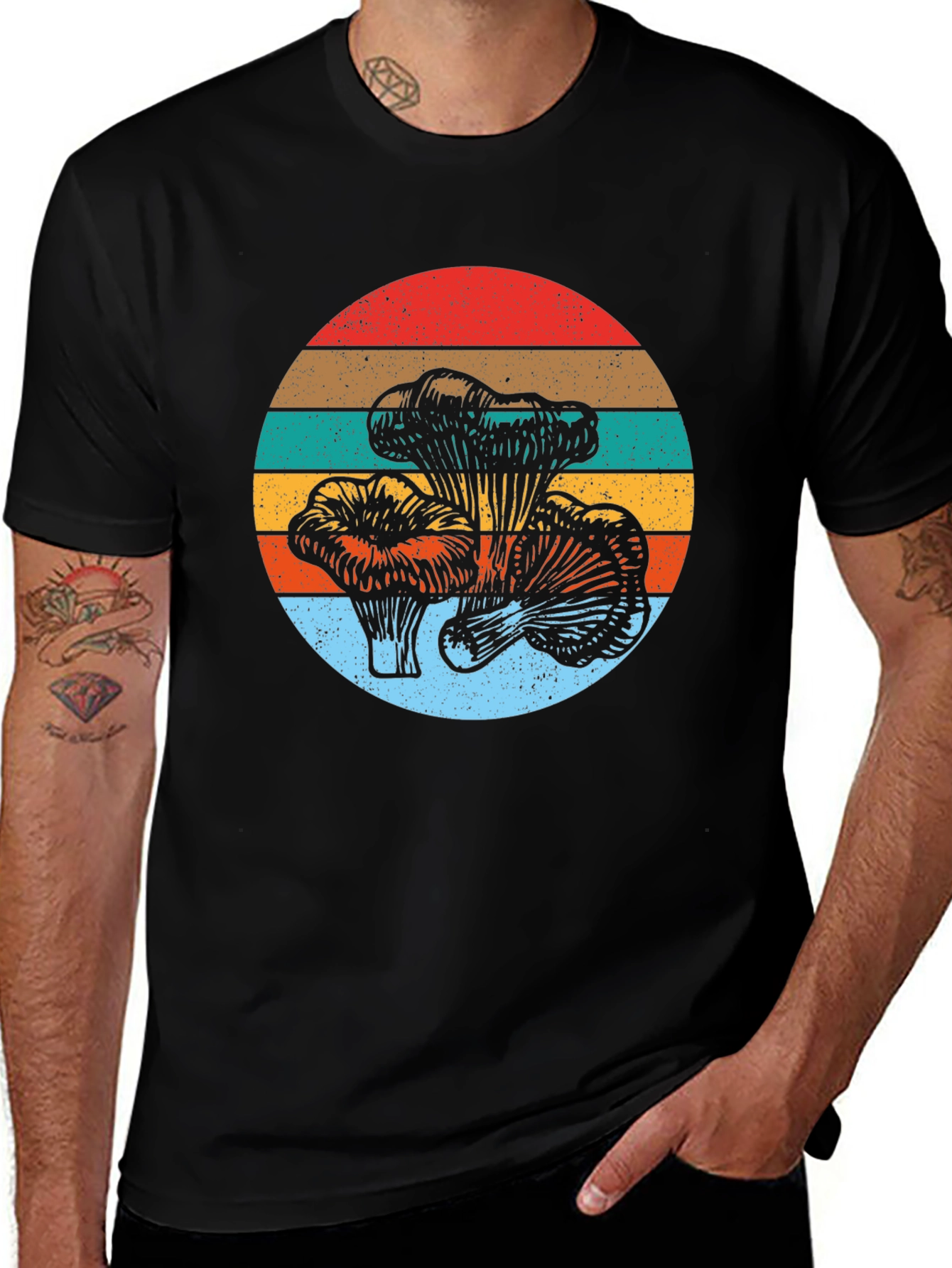 Retro Mushroom Graphic Tee - Stylish Unisex Shirt