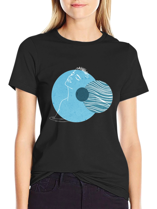 Abstract Face Graphic Tee - Modern Art Shirt