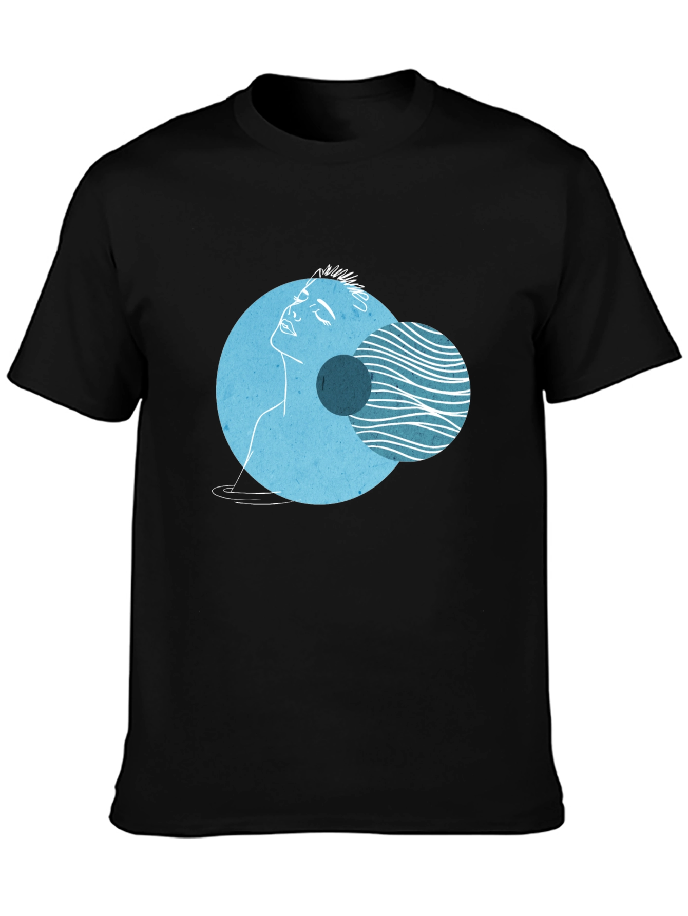 Abstract Face Graphic Tee - Modern Art Shirt