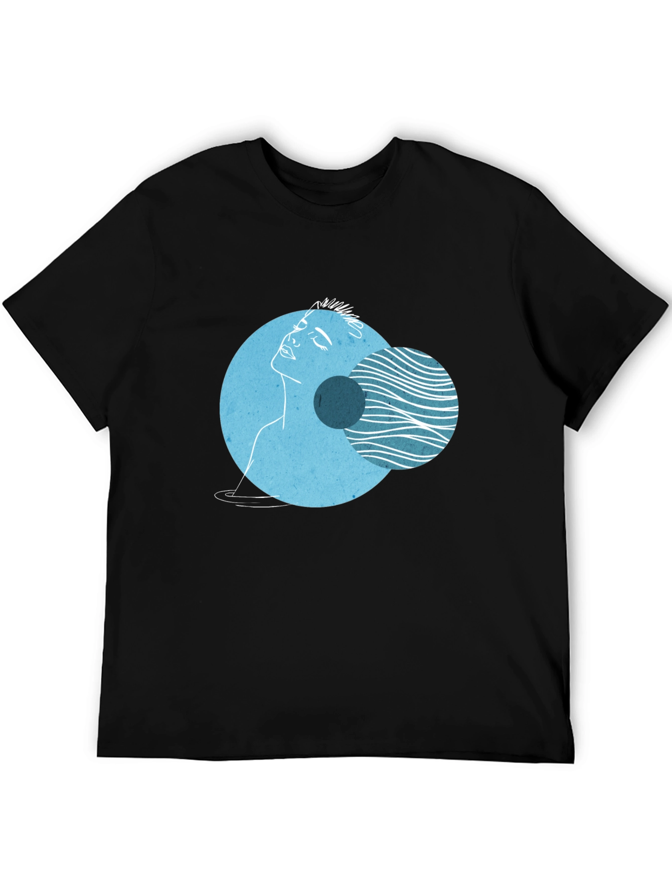 Abstract Face Graphic Tee - Modern Art Shirt
