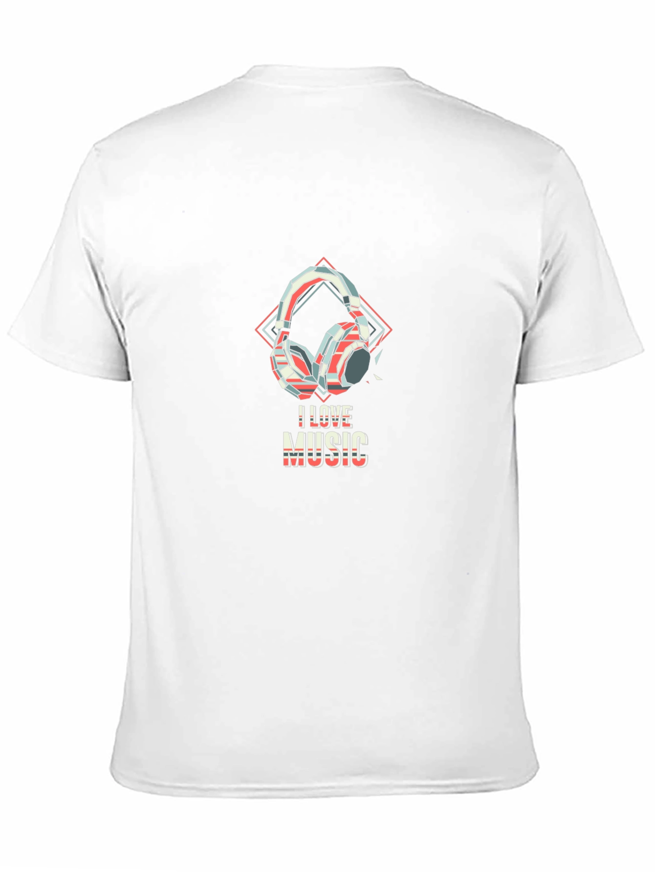 I Love Music Graphic Tee - Stylish Headphones Design