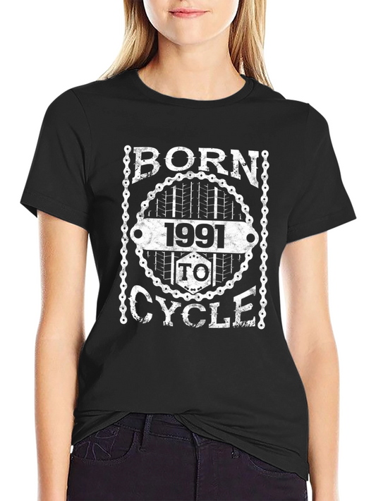 Born 1991 to Cycle T-Shirt - Black