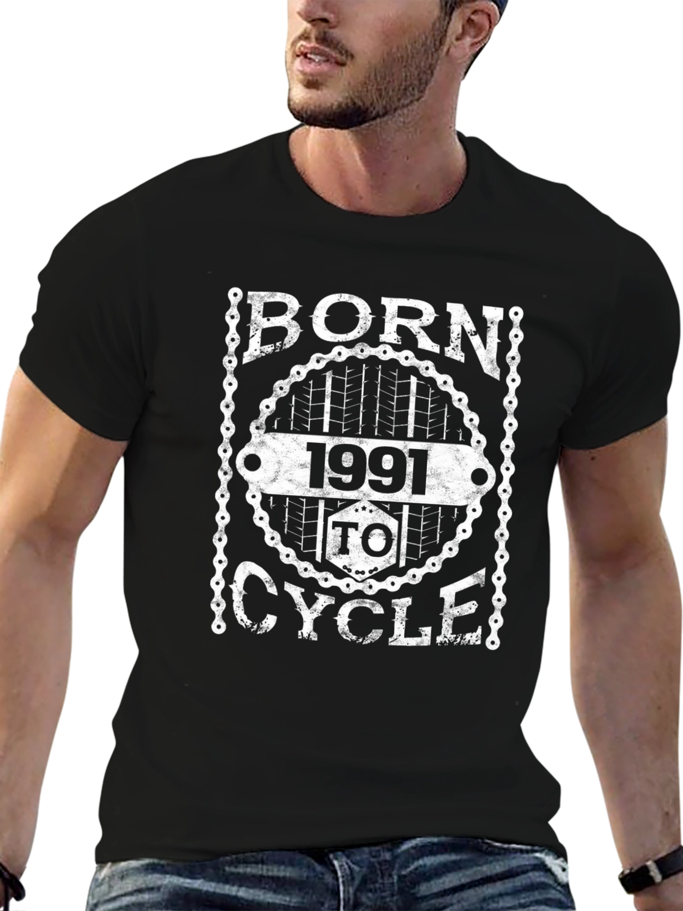Born 1991 to Cycle T-Shirt - Black