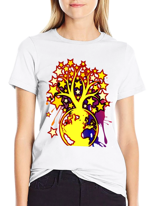 Starry Tree of Life on Earth Graphic Tee