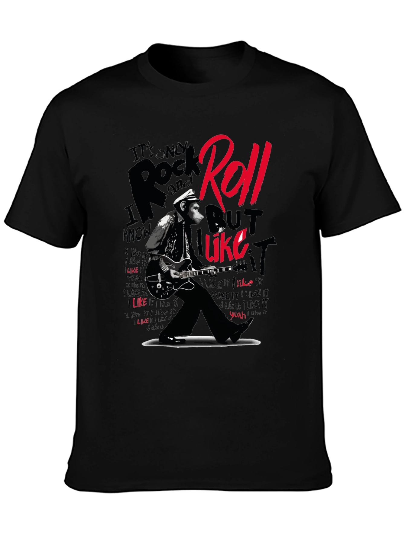 Rock and Roll Monkey Graphic T-Shirt