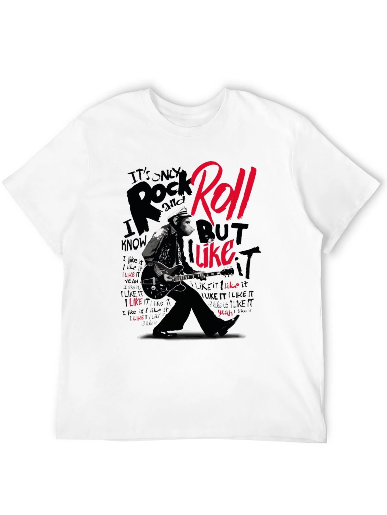 Rock and Roll Monkey Graphic T-Shirt