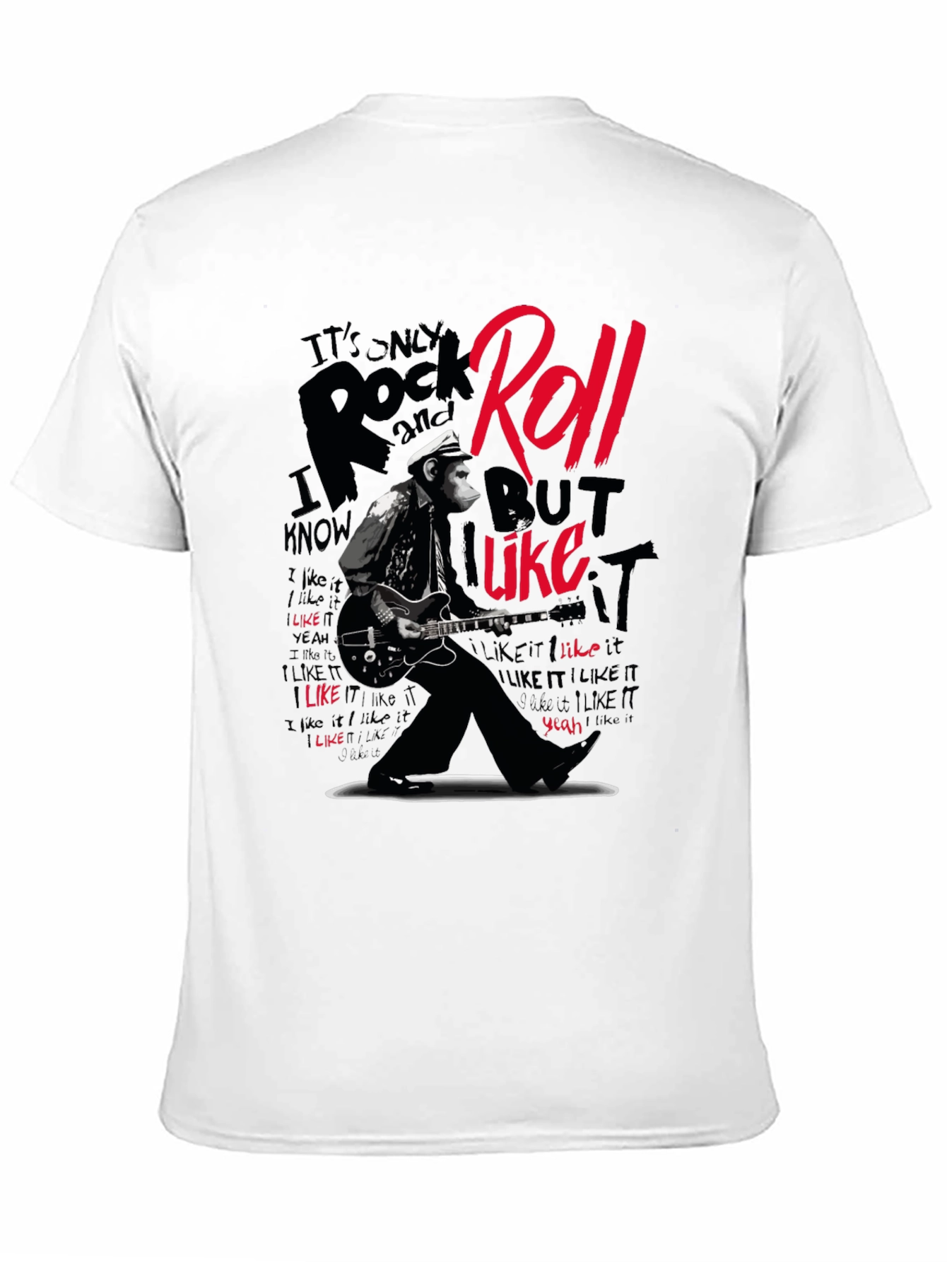 Rock and Roll Monkey Graphic T-Shirt