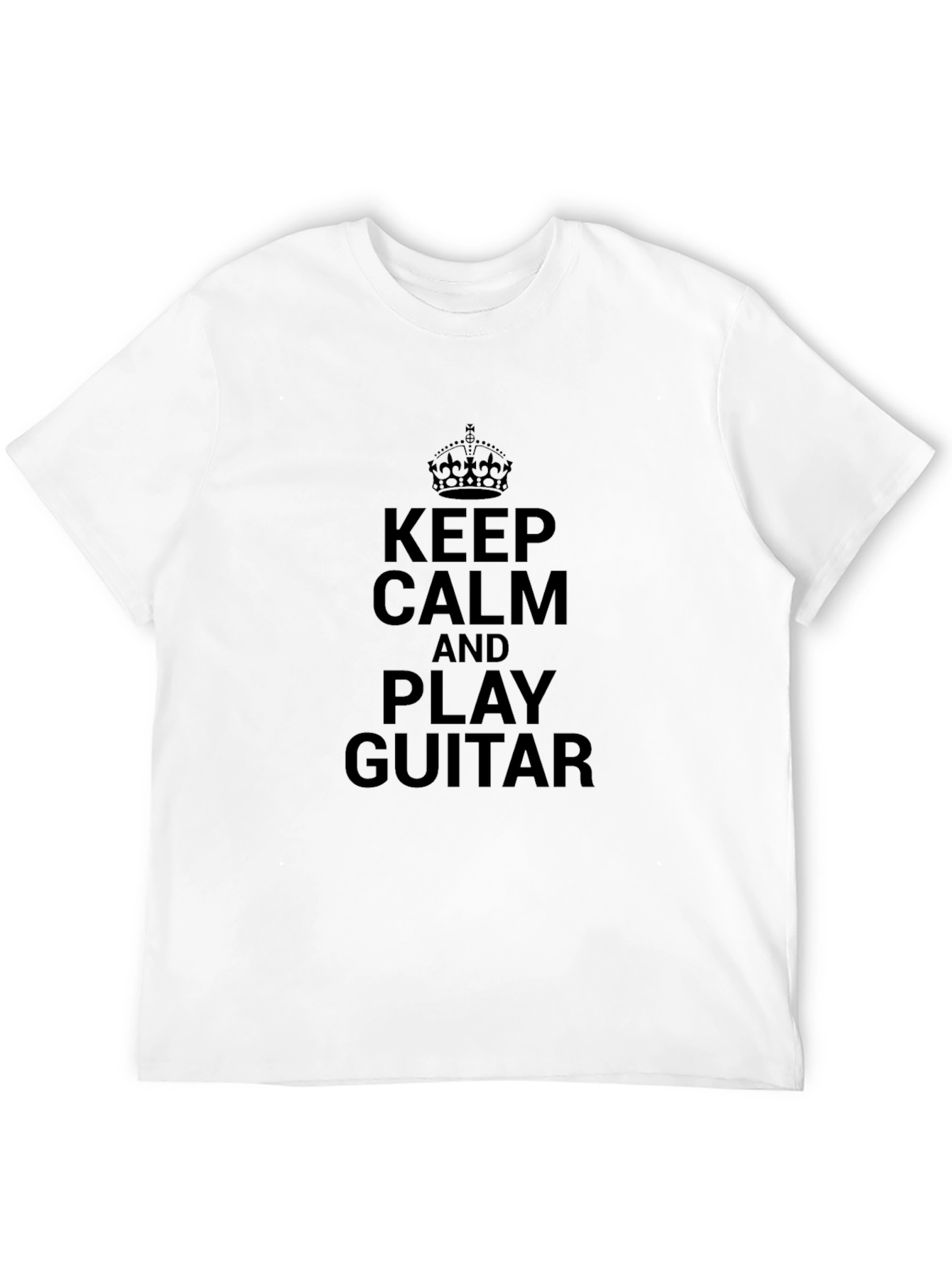 Keep Calm and Play Guitar Black T-Shirt