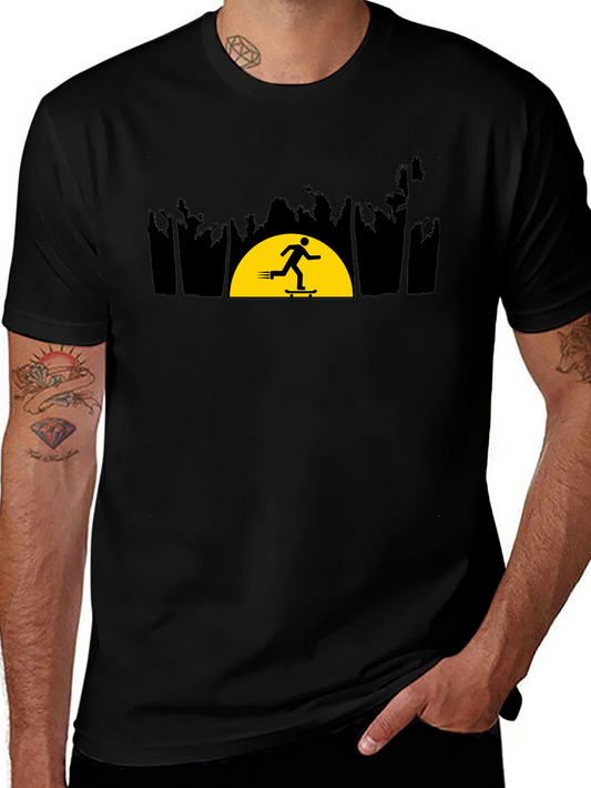 Skateboarder Sunset Graphic Tee