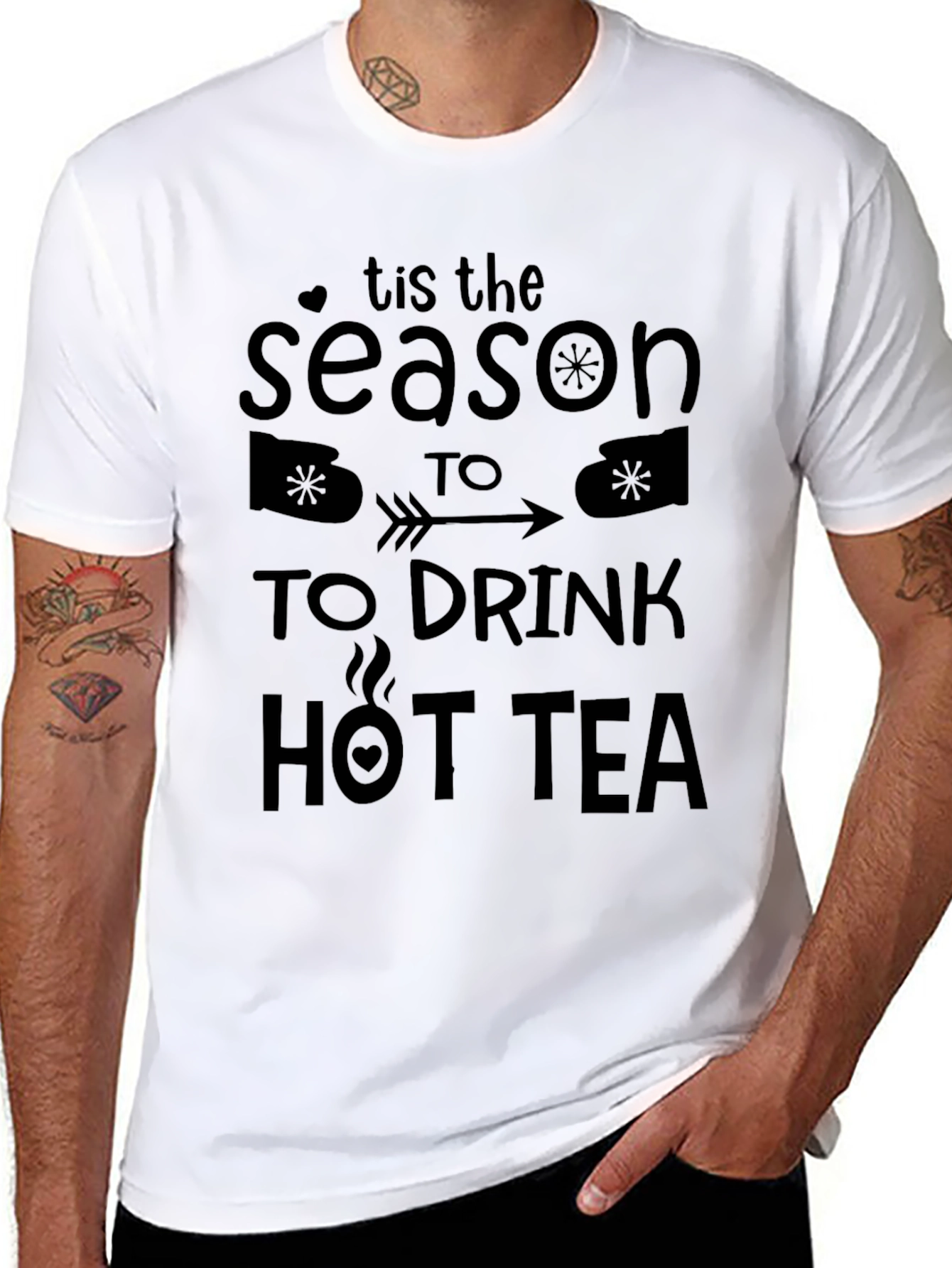 Tis the Season to Drink Hot Tea Graphic Tee