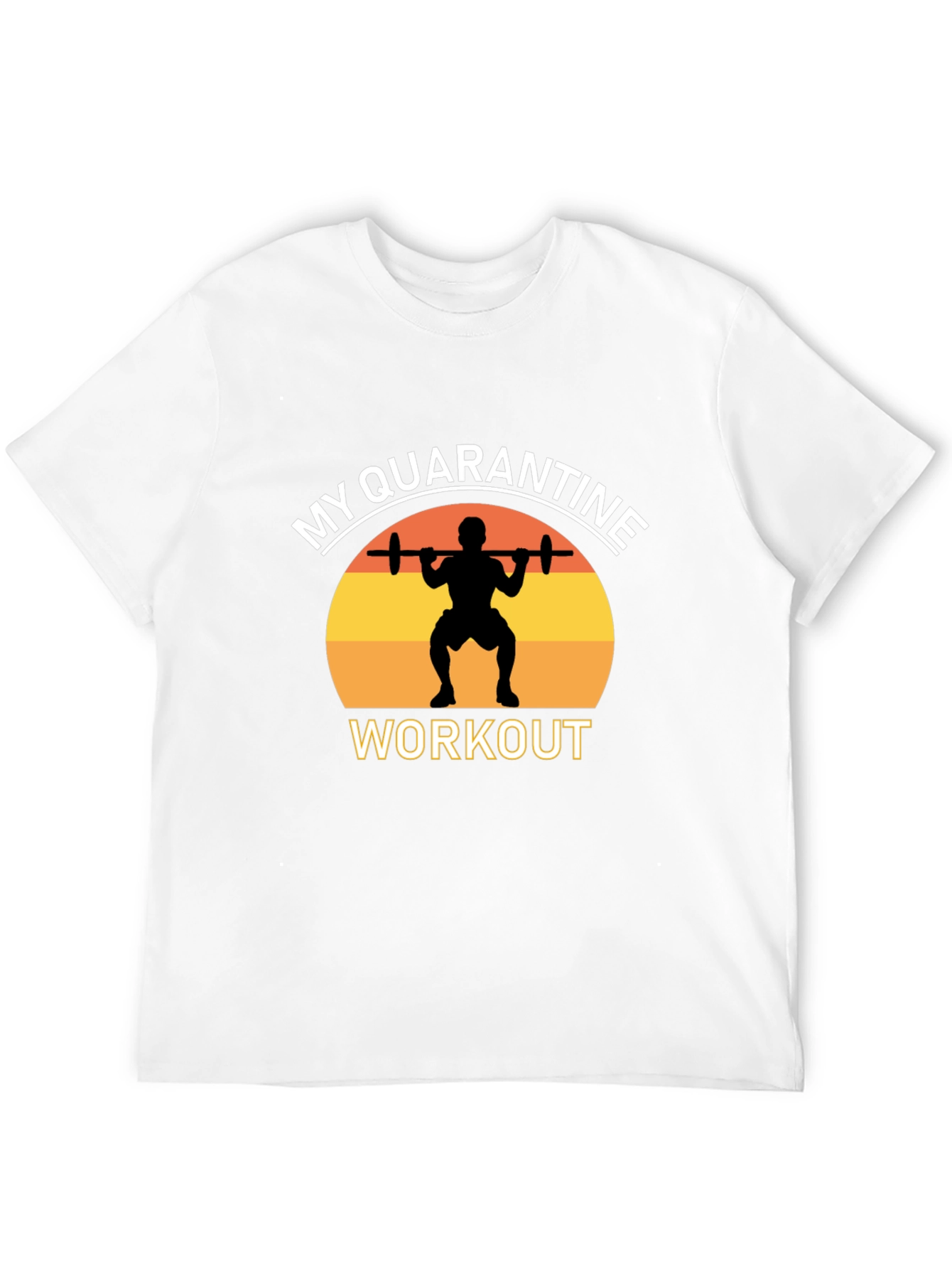 My Quarantine Workout Black Graphic T-Shirt