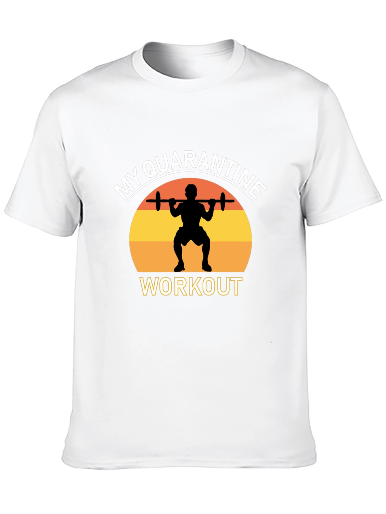 My Quarantine Workout Black Graphic T-Shirt