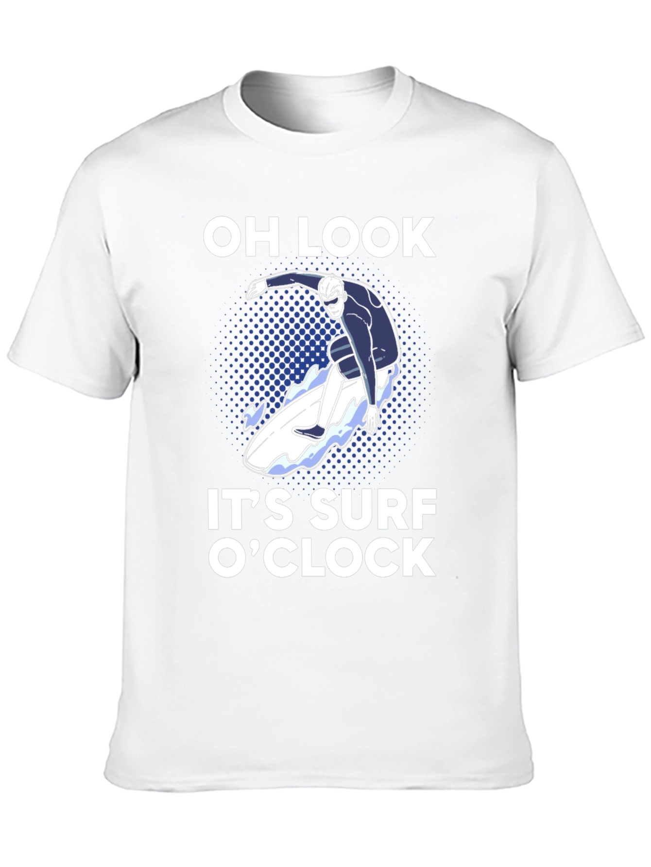 Surf OClock Graphic Tee - Mens Black Cotton T-Shirt