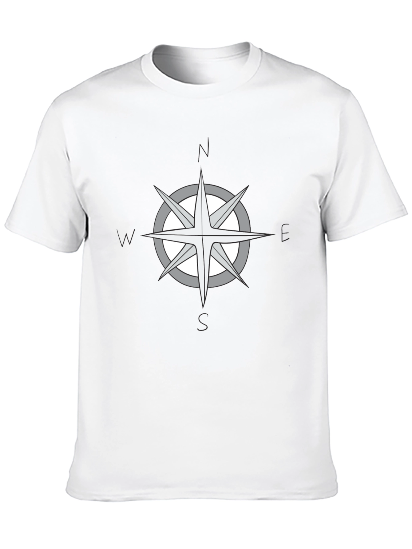Compass Rose Graphic Black T-Shirt