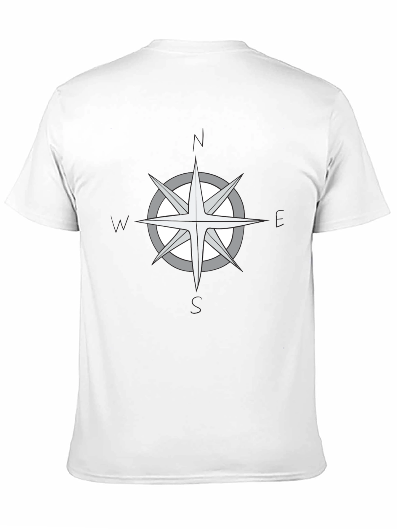 Compass Rose Graphic Black T-Shirt