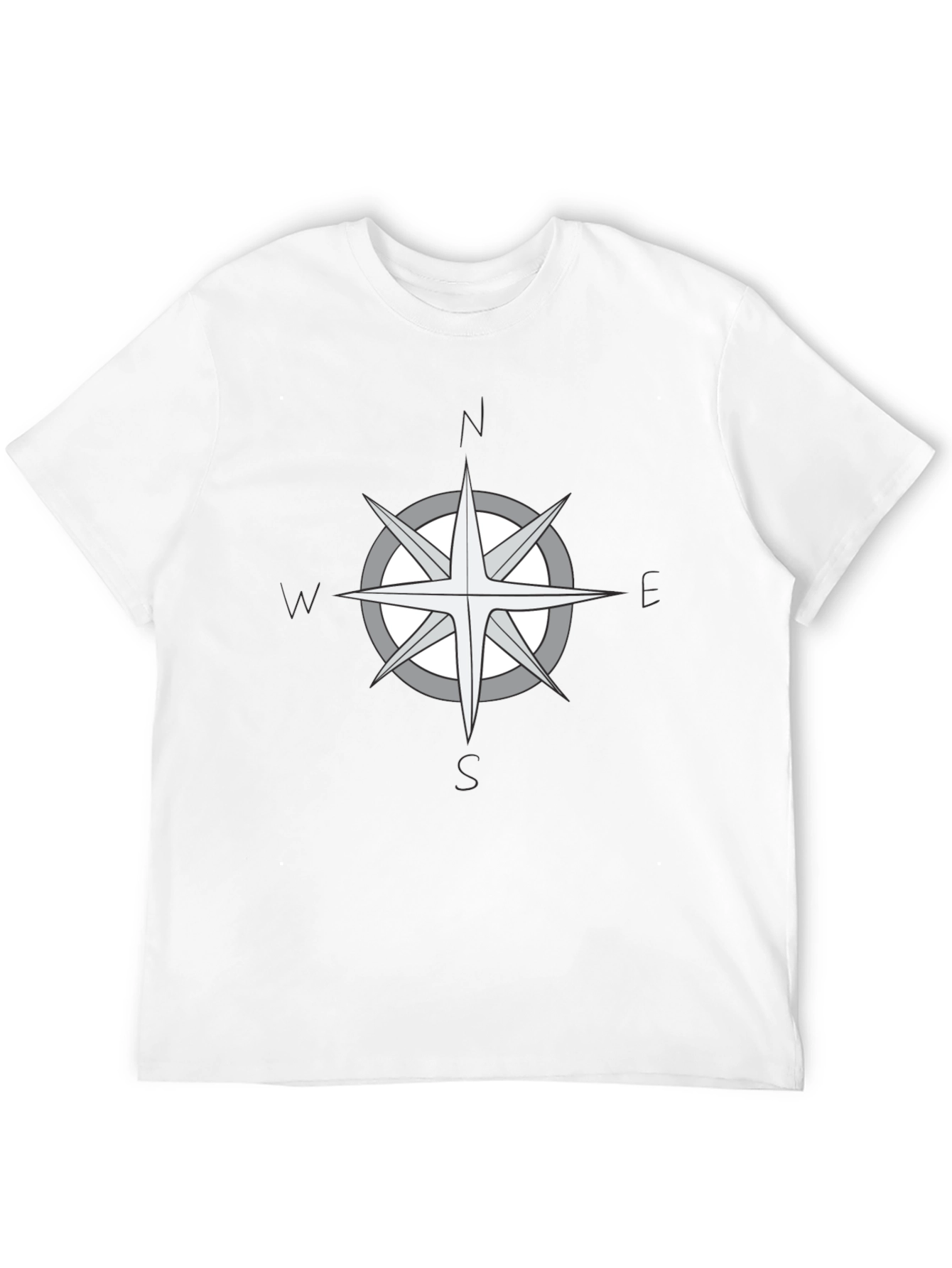 Compass Rose Graphic Black T-Shirt