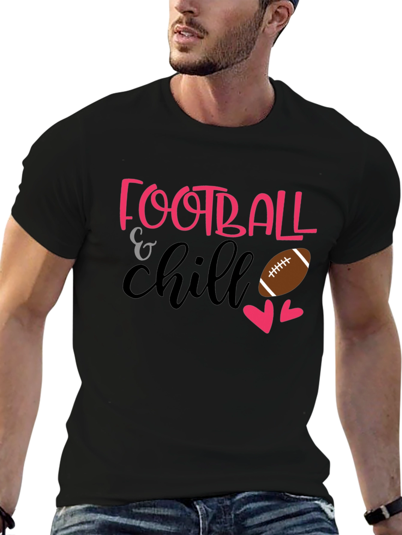 Football & Chill Graphic T-Shirt