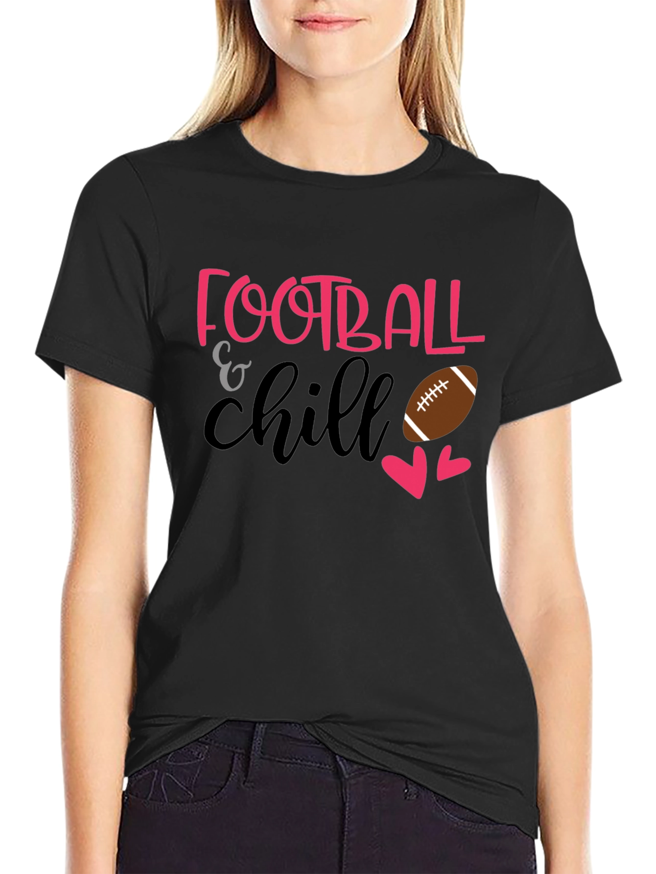 Football & Chill Graphic T-Shirt