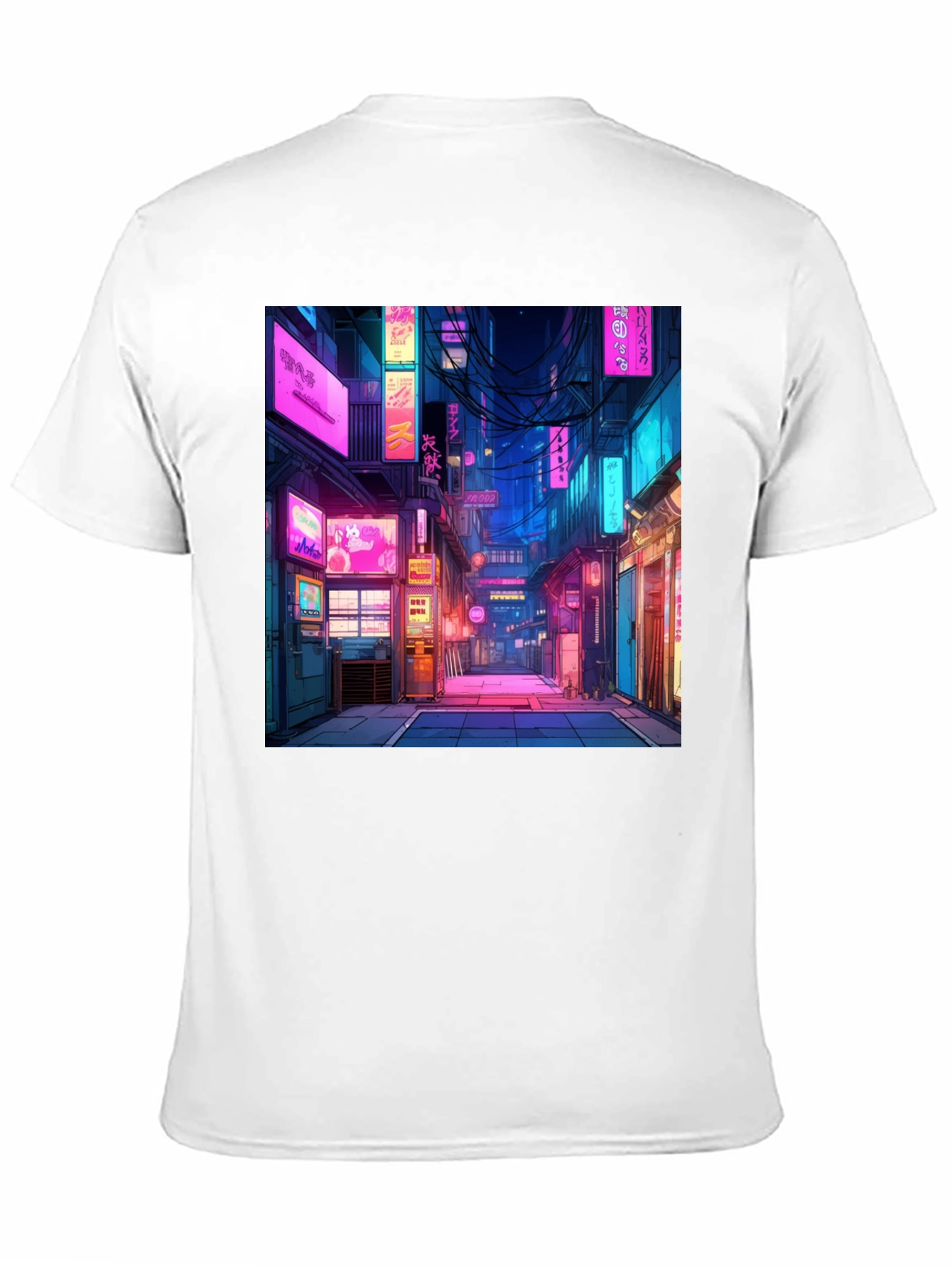 Cyberpunk Anime Cityscape Graphic Tee
