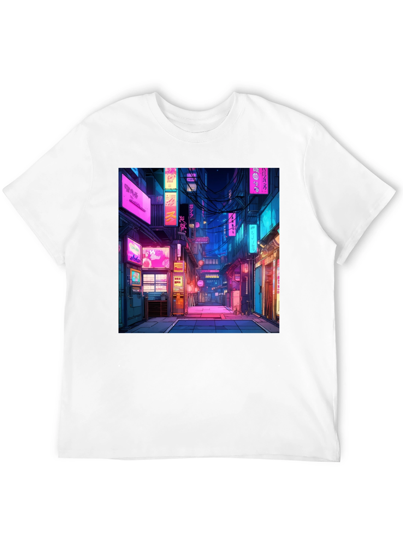 Cyberpunk Anime Cityscape Graphic Tee