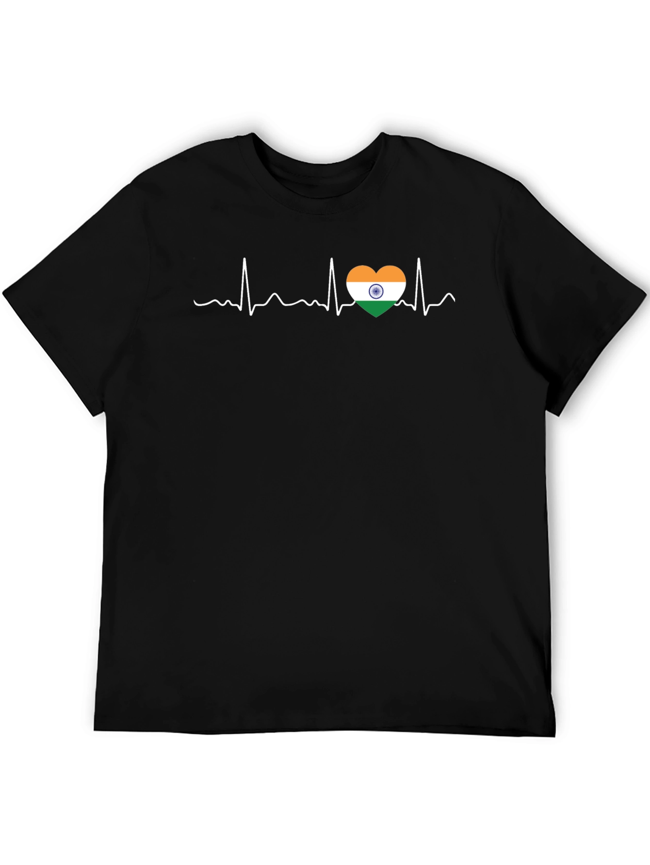 India Flag Heartbeat T-Shirt