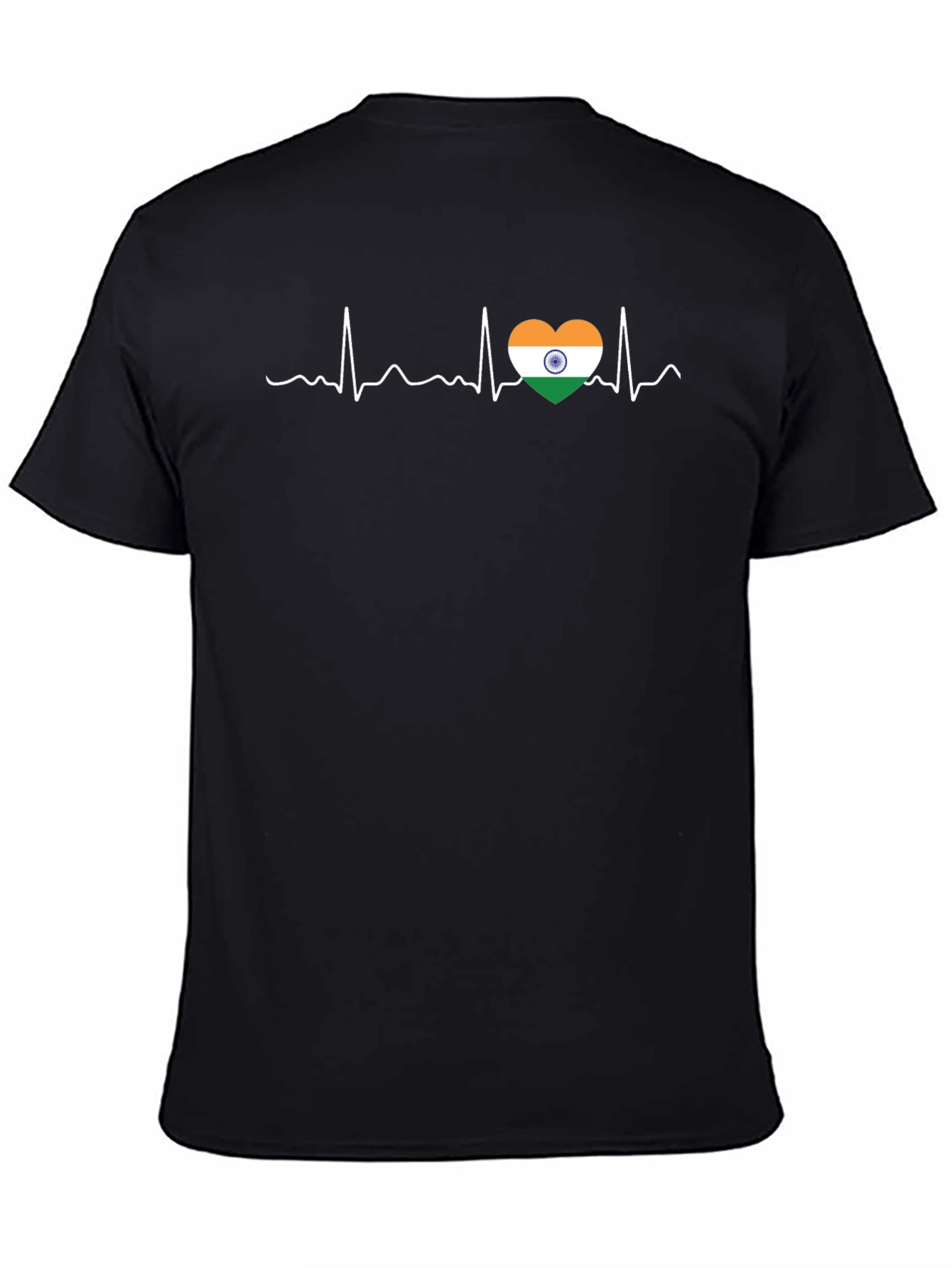 India Flag Heartbeat T-Shirt