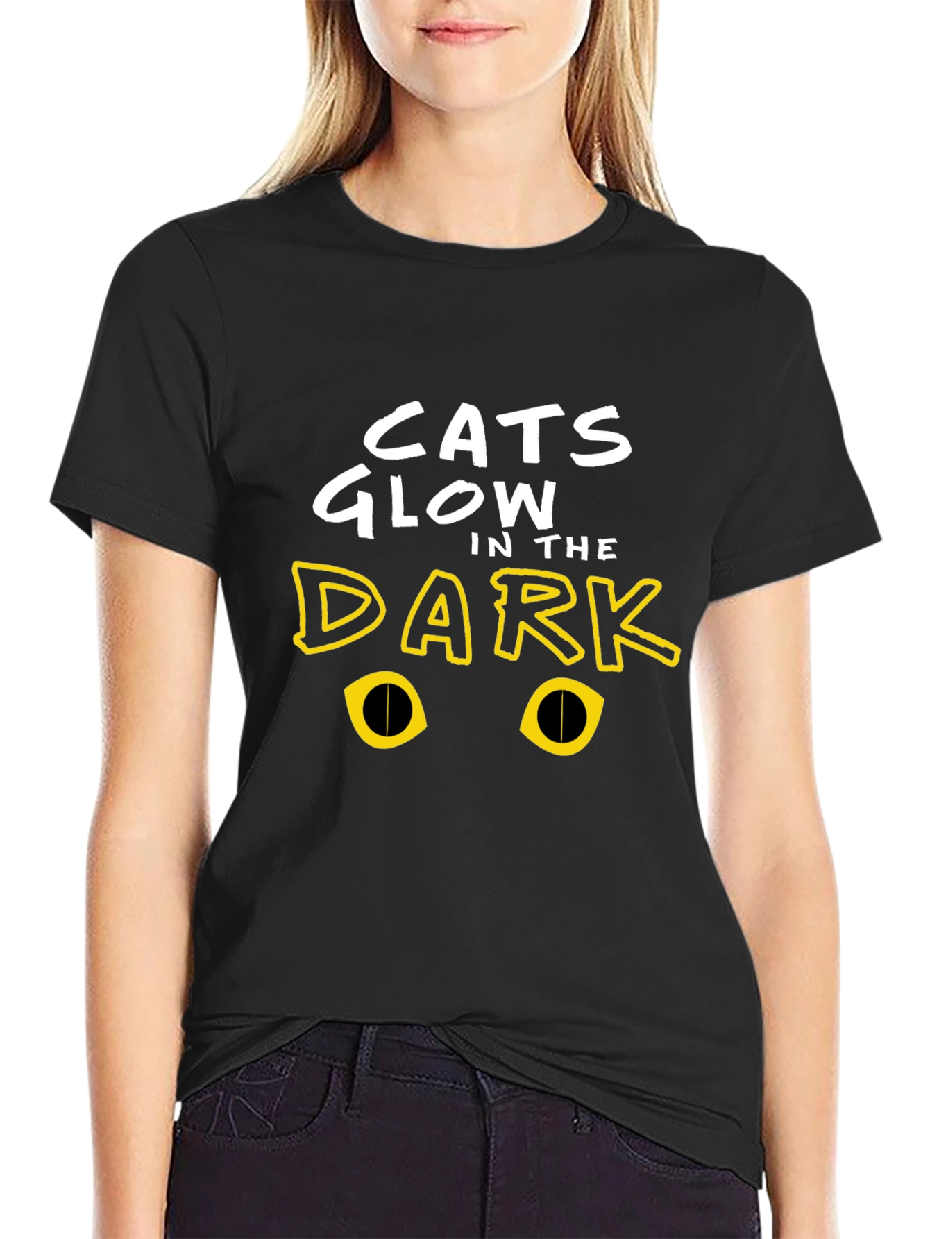 Cats Glow in the Dark Funny Graphic Tee