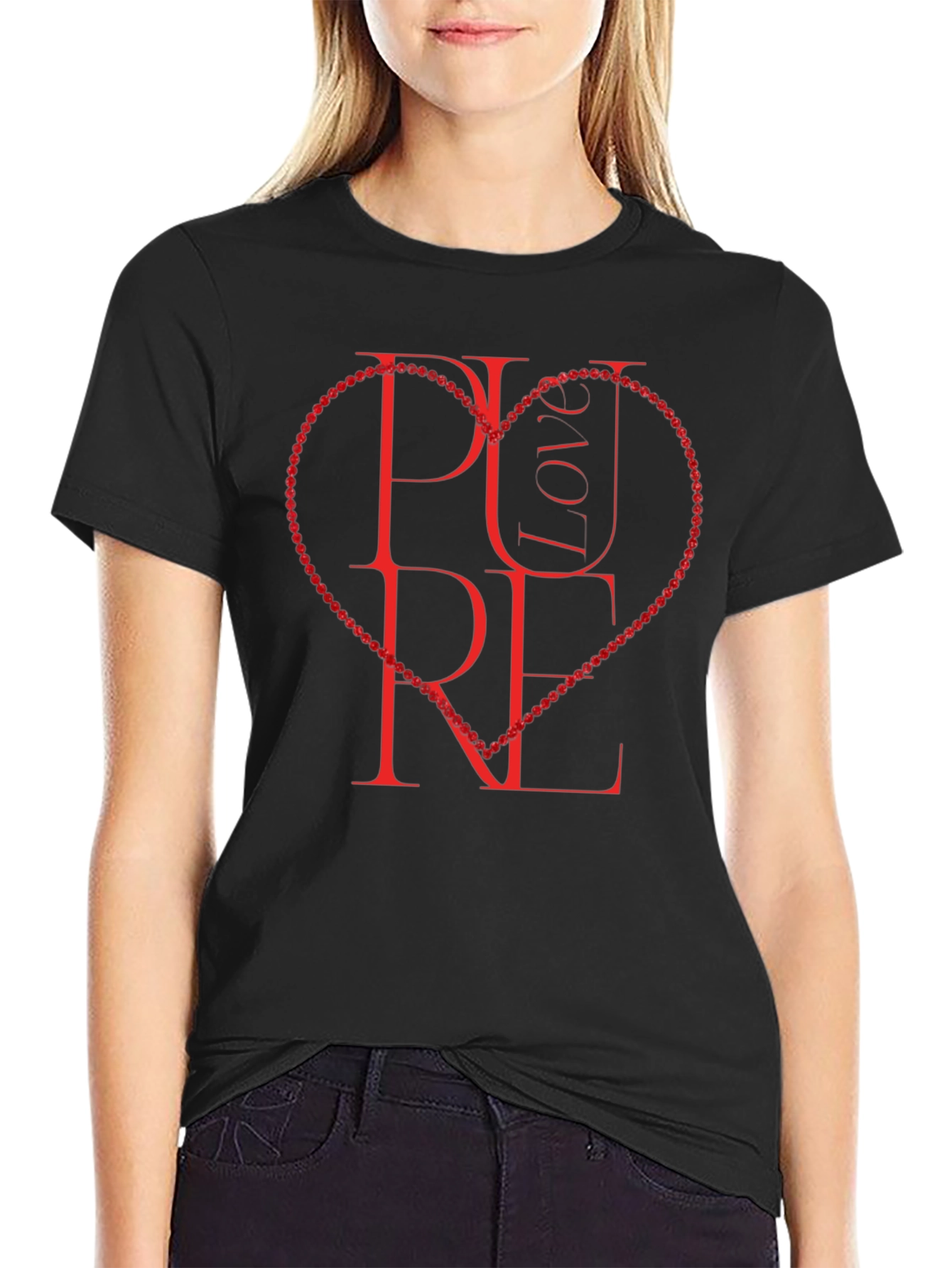 Pure Love T-Shirt - Heart Graphic Tee
