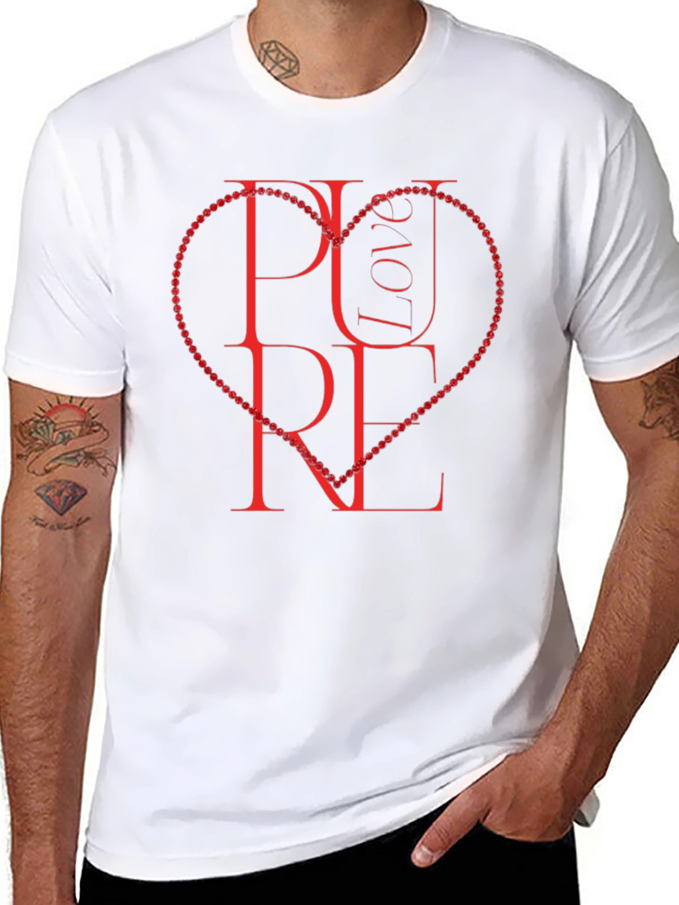 Pure Love T-Shirt - Heart Graphic Tee