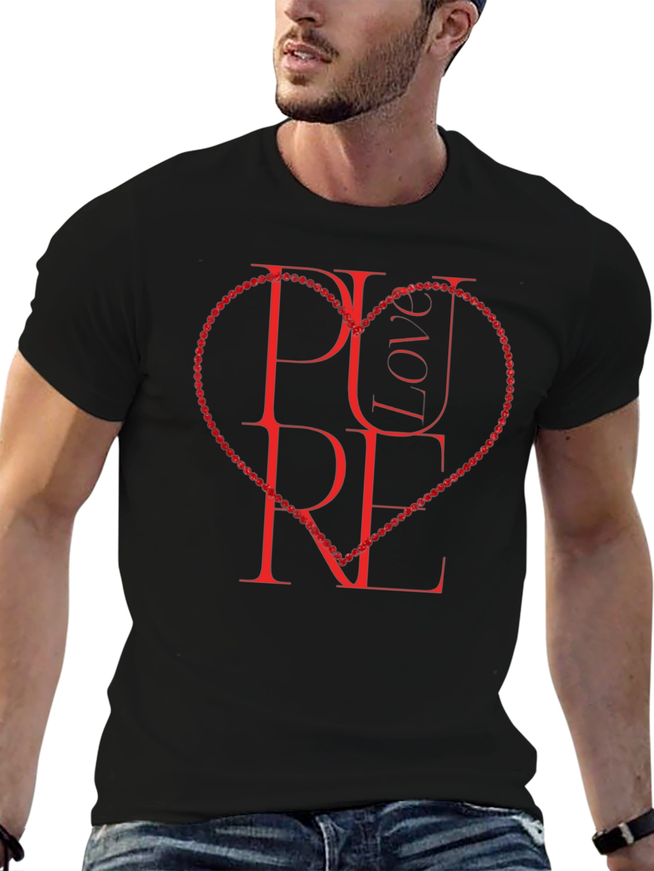 Pure Love T-Shirt - Heart Graphic Tee
