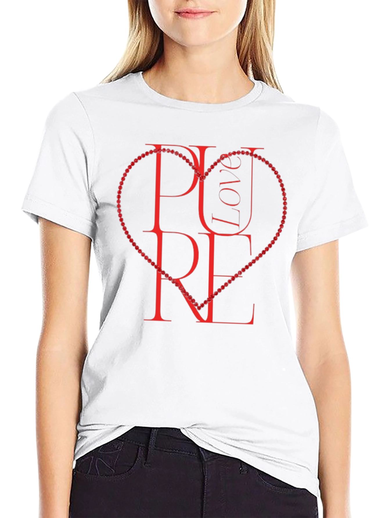 Pure Love T-Shirt - Heart Graphic Tee