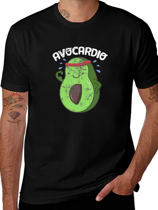 Avocardio Black T-Shirt Funny Avocado Workout Design