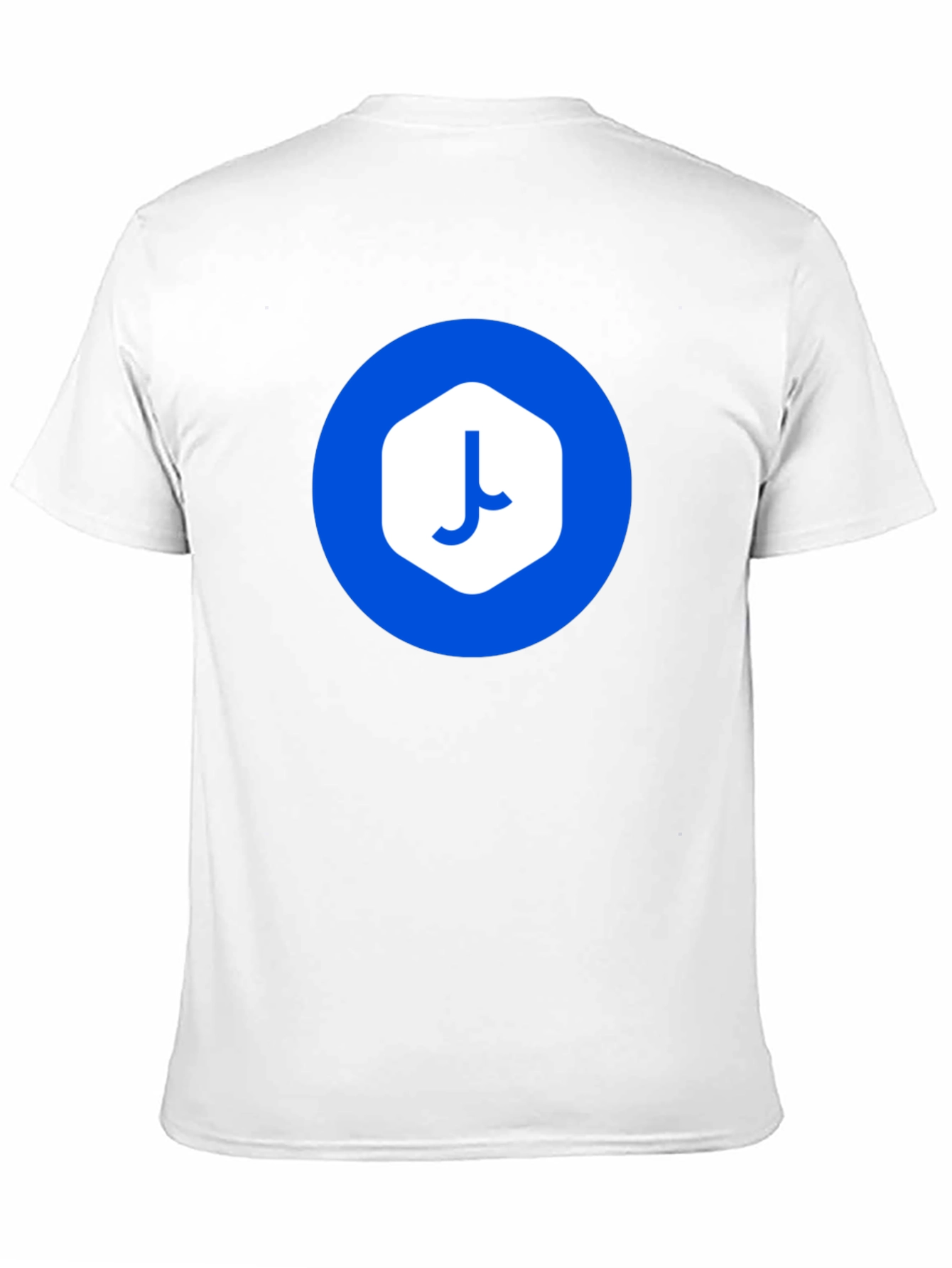 Modern Black T-Shirt with Abstract Blue Logo