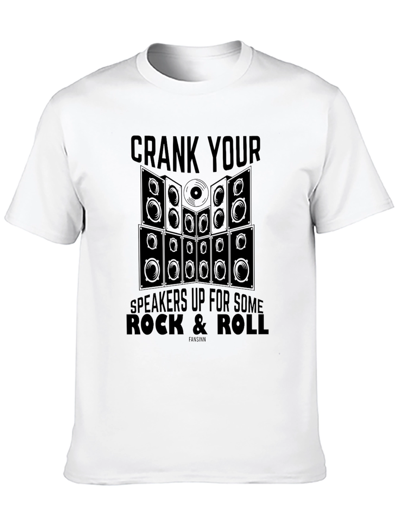 Crank Your Speakers Up Rock & Roll Graphic T-Shirt