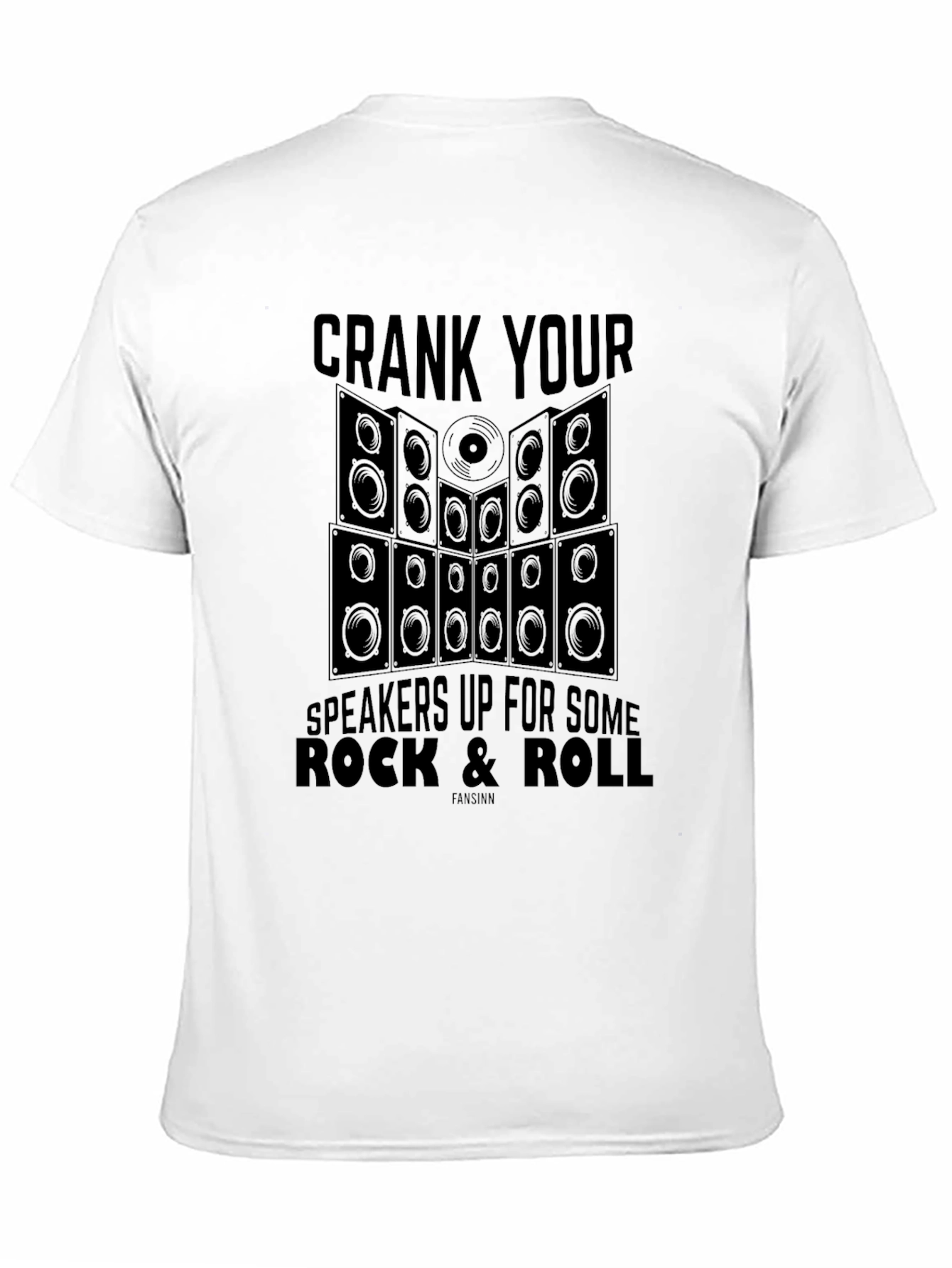 Crank Your Speakers Up Rock & Roll Graphic T-Shirt