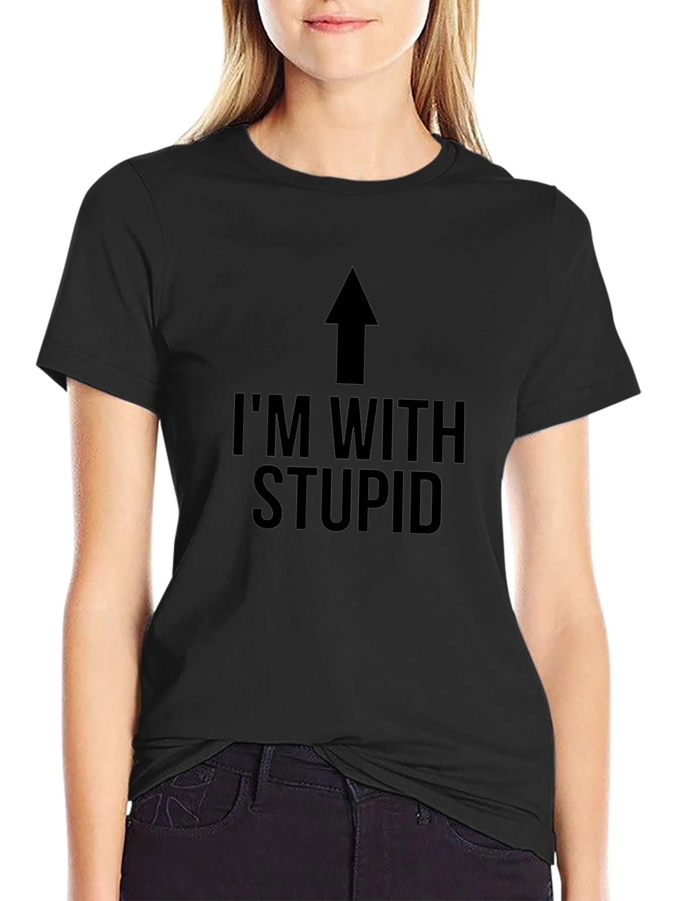 Im With Stupid T-Shirt - Novelty Humor Tee
