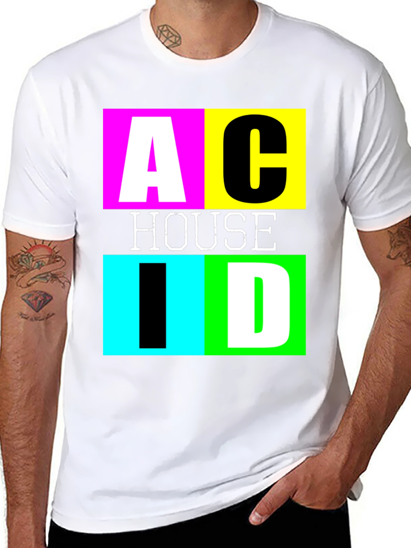Acid House Graphic Tee - Retro Rave Style Shirt