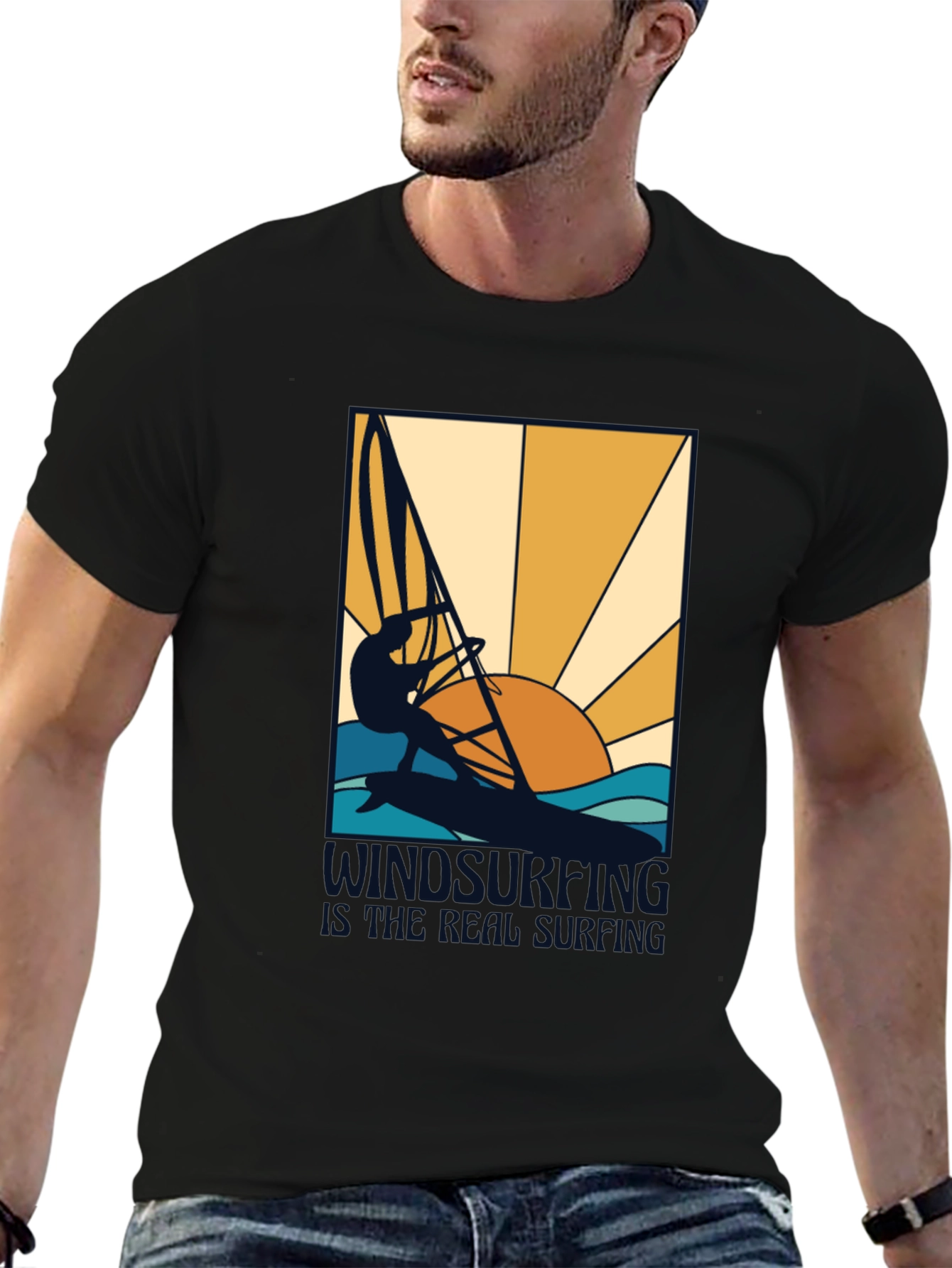 Windsurfing is Real Surfing Graphic T-Shirt