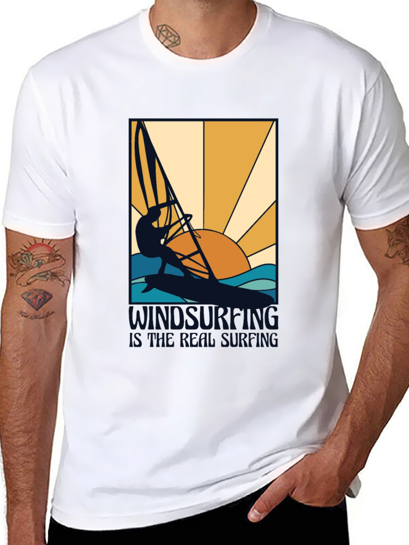 Windsurfing is Real Surfing Graphic T-Shirt